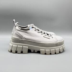 Palladium Shoes Womens 6.5 Gray Revolt Pallashock Canvas Chunky Platform Sneaker